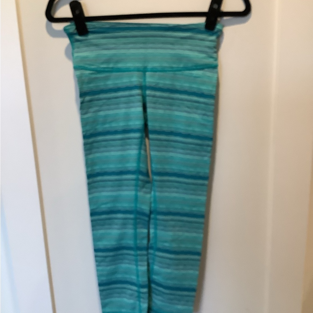 Lululemon Athletica Teal Striped Track Pants